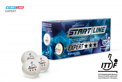 Мячи Start line EXPERT V40+ 3* (ITTF) (10 шт)